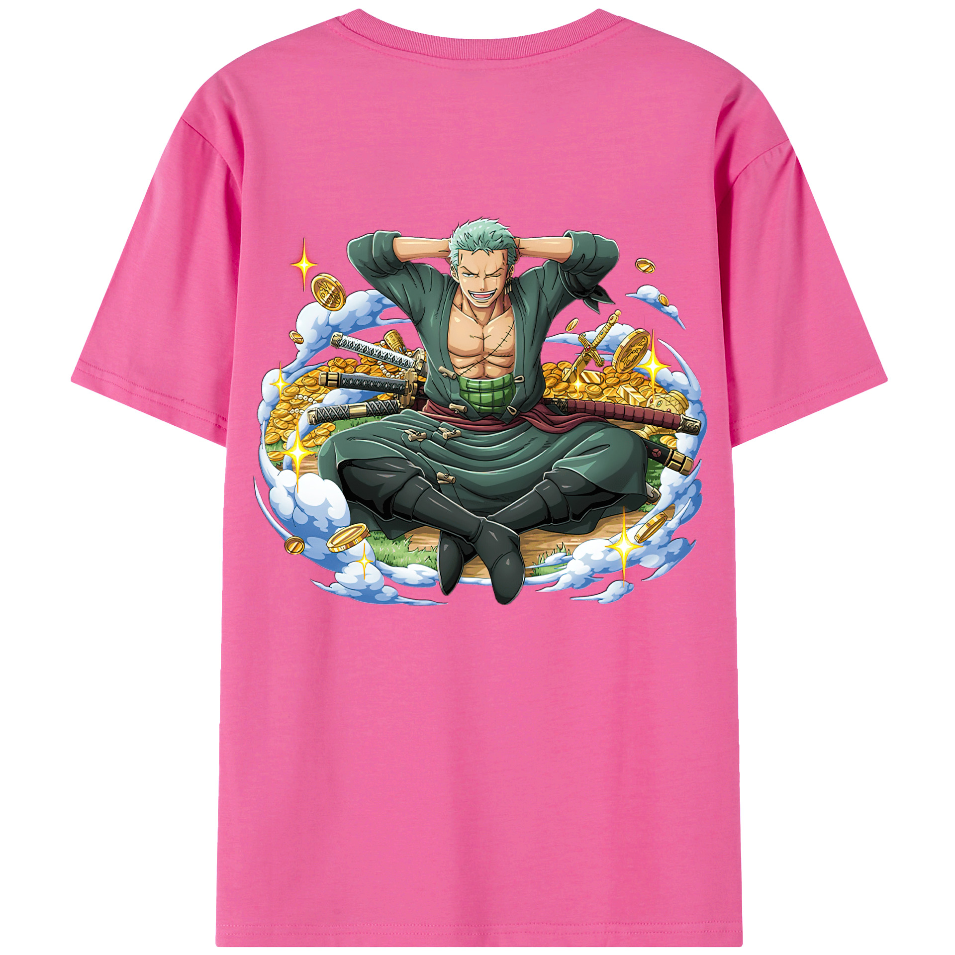 ワンピース ロロノア・ゾロ ONE PIECE Roronoa Zoro レディース半袖Tシャツ(バックプリント)